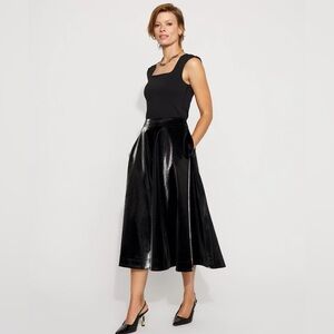 NWT! White House Black Market Faux Croc Midi Skirt Size 4